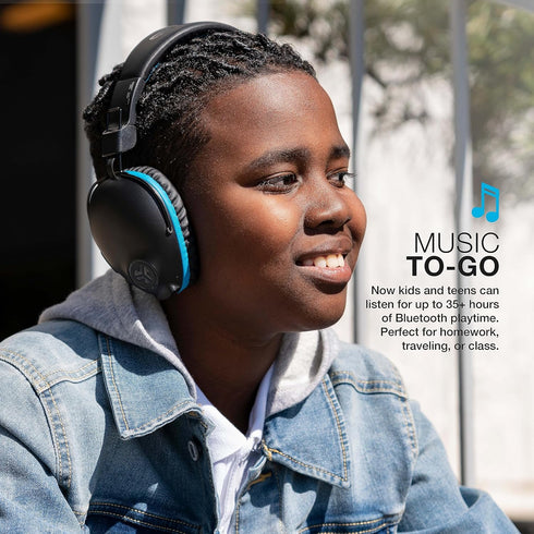 JLab JBuddies Pro Wireless Over-Ear Kids Headphones, 35+ Hour Battery Life, Built-in Volume Regulators for Safety, Share Mode, Folding, Adjustable...
