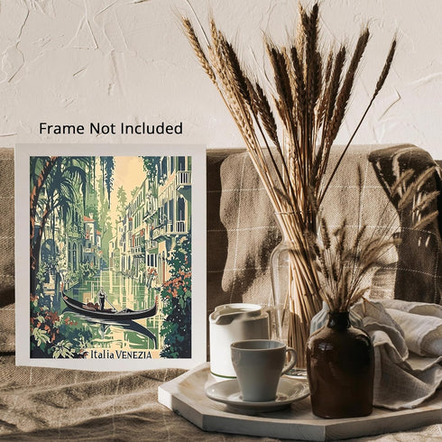 Posterizer 1 pcs-travel poster-Venice (Venezia) iconic canals 1-Adventure Wall Art Gift for Men Women Entrepreneur Teens Decor for Beach House- u...