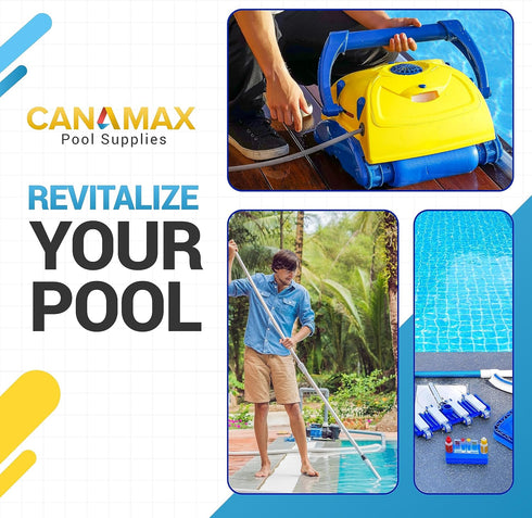 Canamax Ultra Durable 1-1/2 Inch Pool Vacuum Hose Cuff - Replacement for 1-1/2" diameter Spiral-Wound Pool Hose - Repair Hose Ends Connect Vacuum ...