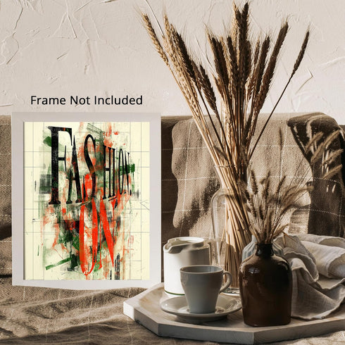 Posterizer 1 pcs-modern typography abstract visuals-Fashion 3-Abstract & Modern Art- Gift for Women, Fashionistas, Designer Fashion Fans- unframed...