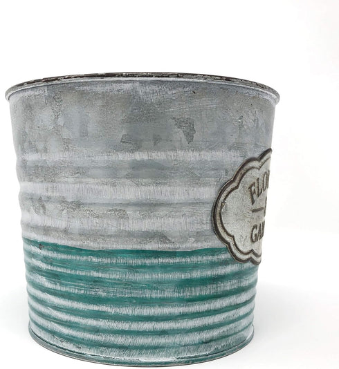 allgala Galvanized Planter Pot Indoor and Outdoor Decoration-6"-HD60074...