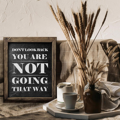 Posterizer 1 pcs-Don't Look Back You Are Not Going That Way-Quotes and Poems-Motivational & Inspirational Art-Decor for Home & Office- UNFRAMED Wa...