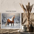 Posterizer 1 pcs-majestic horse in snowy winter scene-oil painting style-5-Art for Animal Lovers-Landscape & Nature Art-Decor for Home & Office- u...