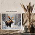 Posterizer 1 pcs-beautiful moose in snowy winter nature 2-Art for Animal Lovers-Landscape & Nature Art-Decor for Home & Office- unframed wall art...