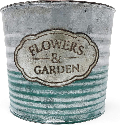 allgala Galvanized Planter Pot Indoor and Outdoor Decoration-6"-HD60074...
