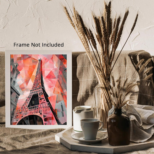 Posterizer 1 pcs-abstract pop art version of a famous landmark Eiffel Tower-Adventure Wall Art Gift for Men Women Entrepreneur Teens Decor for Ho...