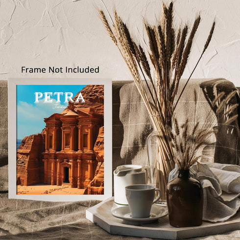 Posterizer 1 pcs-Petra Jordan Travel Poster-Adventure Wall Art-GIft for Men Women Teens-Decor for Home & Office- unframed wall art...