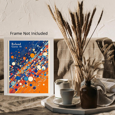 Posterizer 1 pcs-minimalist playful Roland Garros-tennis player art -7-Sports & Hobby Art Gifts for sports fans Living Room Bedroom Decor- unframe...