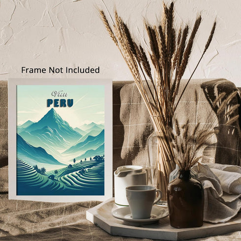 Posterizer 1 pcs-travel poster-Visit Peru-Adventure Wall Art Gift for Men Women Entrepreneur Teens Decor for Home & Office- unframed wall art...