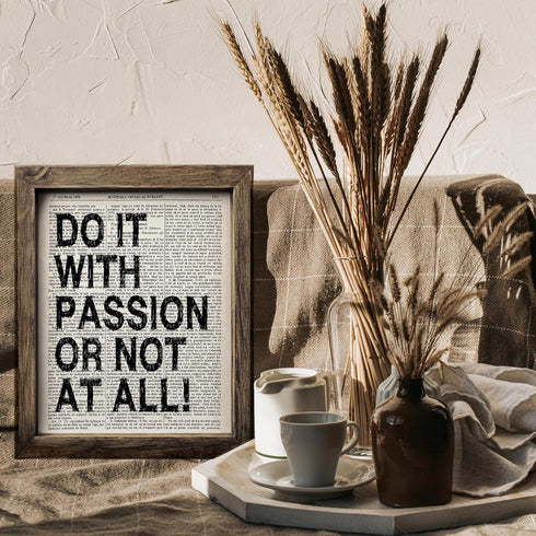 Posterizer 1 pcs-do it with passion or not at all-Motivational & Inspirational Art-Decor for Home & Office- UNFRAMED Wall Art...