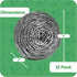 12 Pack Stainless Steel Scourers by Scrub It – Steel Wool Scrubber Pad Used for Dishes, Pots, Pans, and Ovens. Easy scouring for Tough Kitchen Cle...