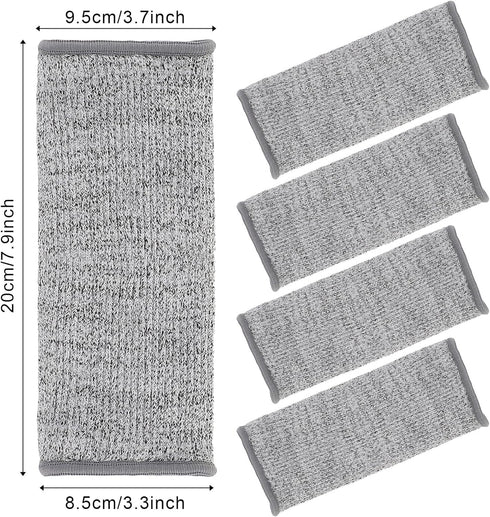 Neer 4 Pair Protective Arm Sleeves for Thin Skin Anti-Cut Burn Resistant Cover Forearm Sleeve for Cooking Construction(Gray, 7.9 Inch)...