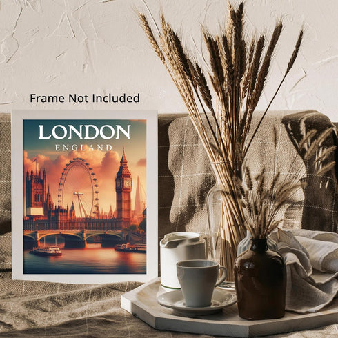 Posterizer 1 pcs-London England-City Travel Poster-Adventure Wall Art-GIft for Men Women Teens-Decor for Home & Office- unframed wall art...