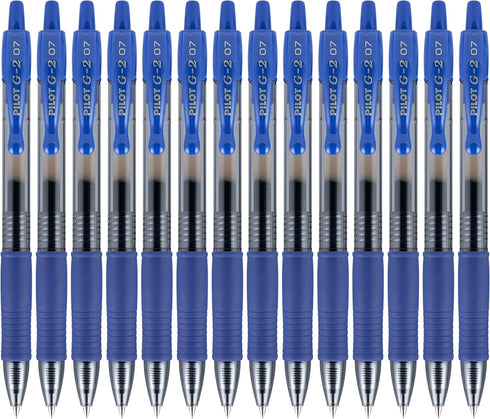 Pilot, G2 Premium Gel Roller Pens, Fine Point 0.7 mm, Blue, Pack of 14...