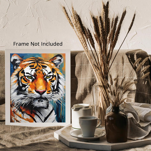 Posterizer 1 pcs- pretty wild tiger resting-Art for Animal Lovers-Abstract & Modern Art-Gift for Art Lovers-Living Room Bedroom Decor- unframed wa...
