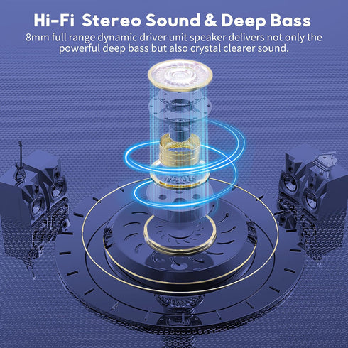 kurdene S8 Mini Wireless Earbuds Bluetooth 5.3 in Ear Light-Weight Headphones,Touch Control with Charging Case, Built-in Microphone Headset,Immers...