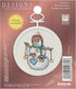 Janlynn 1143-31 18 Count Mini Counted Cross Stitch Kit, 2.5-Inch, Round, Starry Snowman...