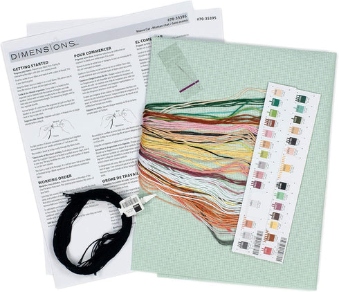 DIMENSIONS Mama Cat Counted Cross Stitch Kit, Multi-Color...