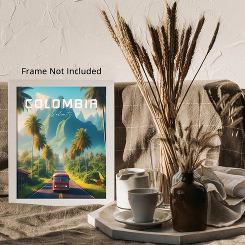 Posterizer 1 pcs-Salento Colombia Valle de Cocora Travel Poster-Adventure Wall Art-GIft for Men Women Teens-Decor for Home & Office- unframed wall...