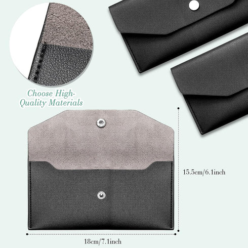 11 Pieces Cash Envelope Wallet PU Leather Cash Envelopes Cash Wallet Reusable Budget Envelope Cash Dividers for Wallets with Cash Envelope Tab Sti...