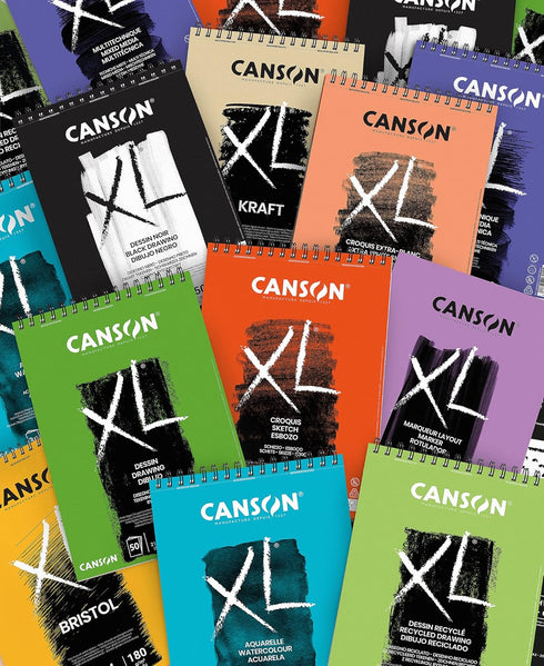 CANSON XL Sketch 90gsm A5 Paper, Fine Grain, Spiral Pad Long Side, 60 Ivory Sheets, Ideal for Professional Artists & Illustrators...