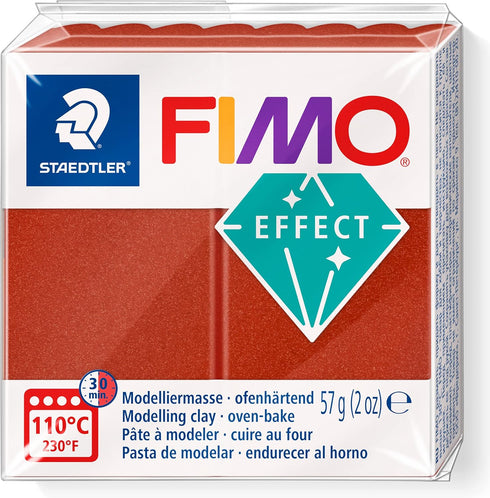 STAEDTLER 8010-27 FIMO Effect Oven-Hardening Polymer Modelling Clay - Metallic Copper (1 x 57g Block)...