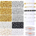 1800Pcs Silver & Gold Round Spacer Beads 3 Sizes Smooth Loose Ball Beads Alphabet Pearls Beads and 2 Rolls Elastic String for DIY Craft Making Sup...