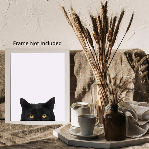 Posterizer 1 pcs-Sneaky Black Cat-Unique Cat Lovers Decor-Art for Animal Lovers-Abstract & Modern Art- Gift for Men Women Teens-Living Room Bedro...