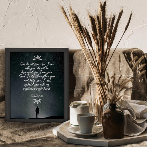 Posterizer 1 pcs-Do Not Fear, I Am With You-Isaiah Bible Verse-Quotes and Poems-Gifts for Christians - Decor for Church, Sunday School Classroom- ...