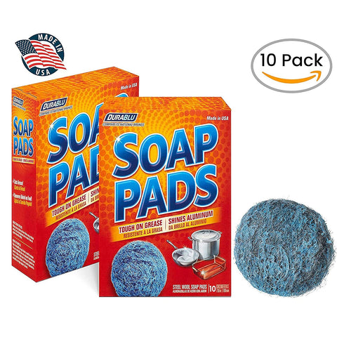 SCRUBIT 20 Pack Steel Wool Soap Pads - Metal Scouring Cleaning Pads for Dishes, Pots, Pans, and Ovens - Pre-Soaped for Easy Cleaning of Tough Kitc...