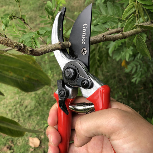 gonicc 8" Professional Sharp Bypass Pruning Shears (GPPS-1002), Tree Trimmers Secateurs,Hand Pruner, Garden Shears,Clippers For The Garden, Bonsai...