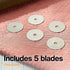 Fiskars 45mm Rotary Blades (5 Pack) - Rotary Cutter Blade Replacement - Crafts, Sewing, and Quilting Projects - Grey...