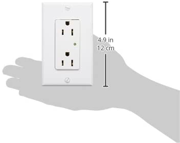 Leviton 5280-W 15 Amp, 125 Volt, Decora Plus Duplex Surge Suppressor Receptacle, Straight Blade, Industrial Grade, Self Grounding, White