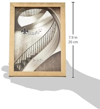 Lawrence Frames - 708057 Galvanized Expressions Chloe Contemporary Gold Picture Frame, 5x7