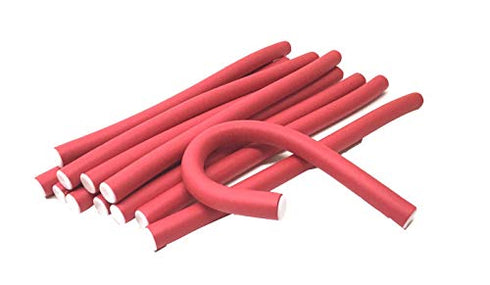 1/2” Diameter 9.5" Length Twist-flex Hair Roller Curling Rods – 12 Pack