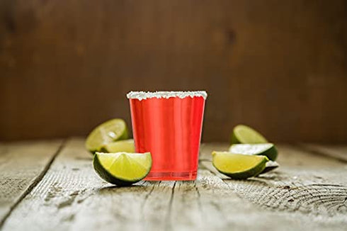 DecorRack 2 Oz Neon Shot Glasses, Plastic Shot Cup, Disposable Party Cups, Mini Cups Shot Glasses (24 Pack)