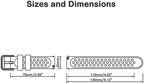 Gizmo Watch Band Replacement for Kids, 20mm Quick Release Watch Band for Men and Women, Soft Silicone Watch Band with Air Holes