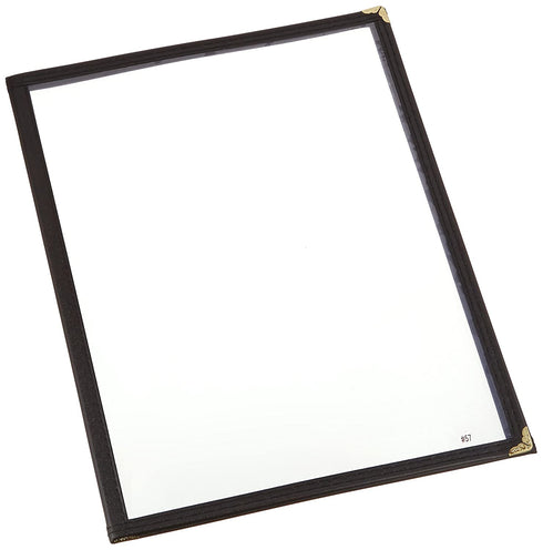 Winco Triple Fold Menu Cover, 12-Inch x 9.5-Inch, Black