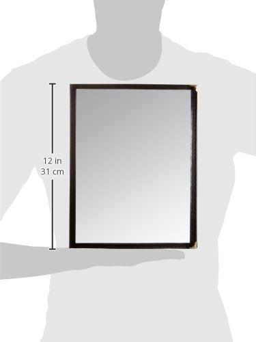 Winco Triple Fold Menu Cover, 12-Inch x 9.5-Inch, Black