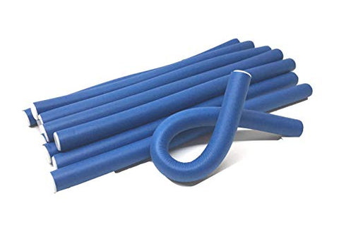 1/2” Diameter 9.5" Length Twist-flex Hair Roller Curling Rods – 12 Pack