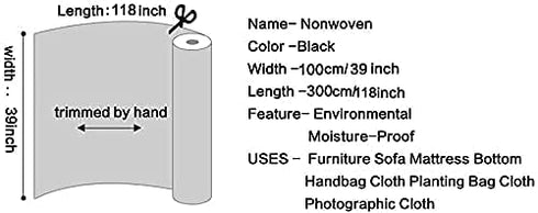 W 39inch by L 118inch Upholstery Cambric Dust Cover Fabric Replacement,Bottom Cloth Nonwoven Dust Cover for Chairs,Underside of Upholstered Furniture