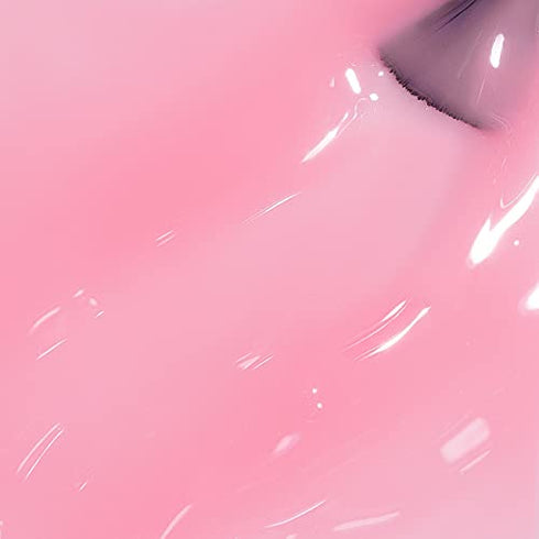 RARJSM Translucent Sheer Pink Gel Nail Polish LED UV Gel Soak Off Clear Pink French Manicure Nude Pink Jelly Nail Gel Polish Varnish Curing Requires 1pcs 15ml for Home Salon Nail Art DIY