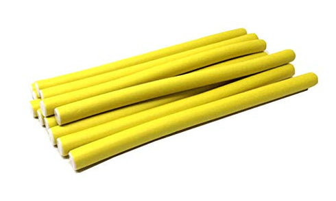 1/2” Diameter 9.5" Length Twist-flex Hair Roller Curling Rods – 12 Pack