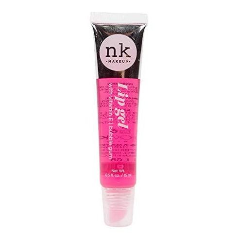 VARIETY SET OF 5 NK Hydrating Lip Gel - Vitamin E (Clear, Rosehip Oil, Bubble Gum, Cherry, Strawberry)