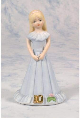 Enesco Growing Up Girls €œBlonde Age 10 Porcelain Figurine, 5.5