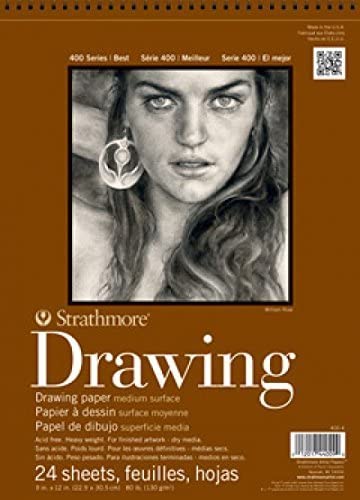Strathmore (400-6 400 Series Drawing, Medium Surface, 12"x18", 24 Sheets , White