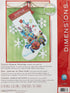 Dimensions Counted Cross Stitch 'Santa's Sidecar' Personalized Christmas Stocking Kit, 14 Count Light Blue Aida, 16"