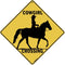 CROSSWALKS Cowgirl Crossing 12" X 12" Aluminum Sign (X339)