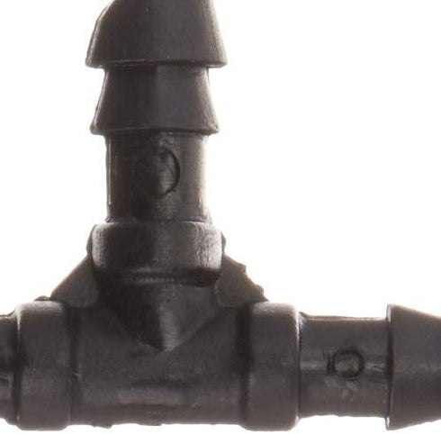 Orbit 67401 25-Count 1/4-Inch Barb Tee,Black