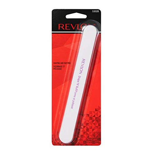 Nail Buffer by Revlon, Shape 'N' Buff Nail File & Buffer, Nail Care Tool, All-in-One Shaping & Buffing, Easy to Use, 1 Count (Pack of 1)